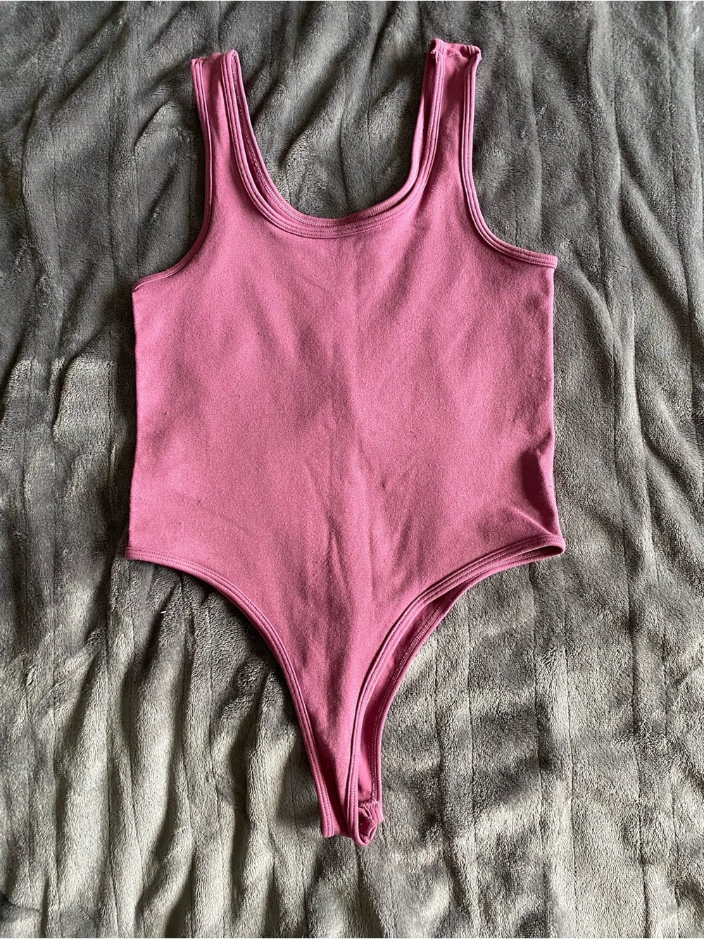 Pacsun Contour Scoop Tank Bodysuit in Mauve Pink Stretch Fabric